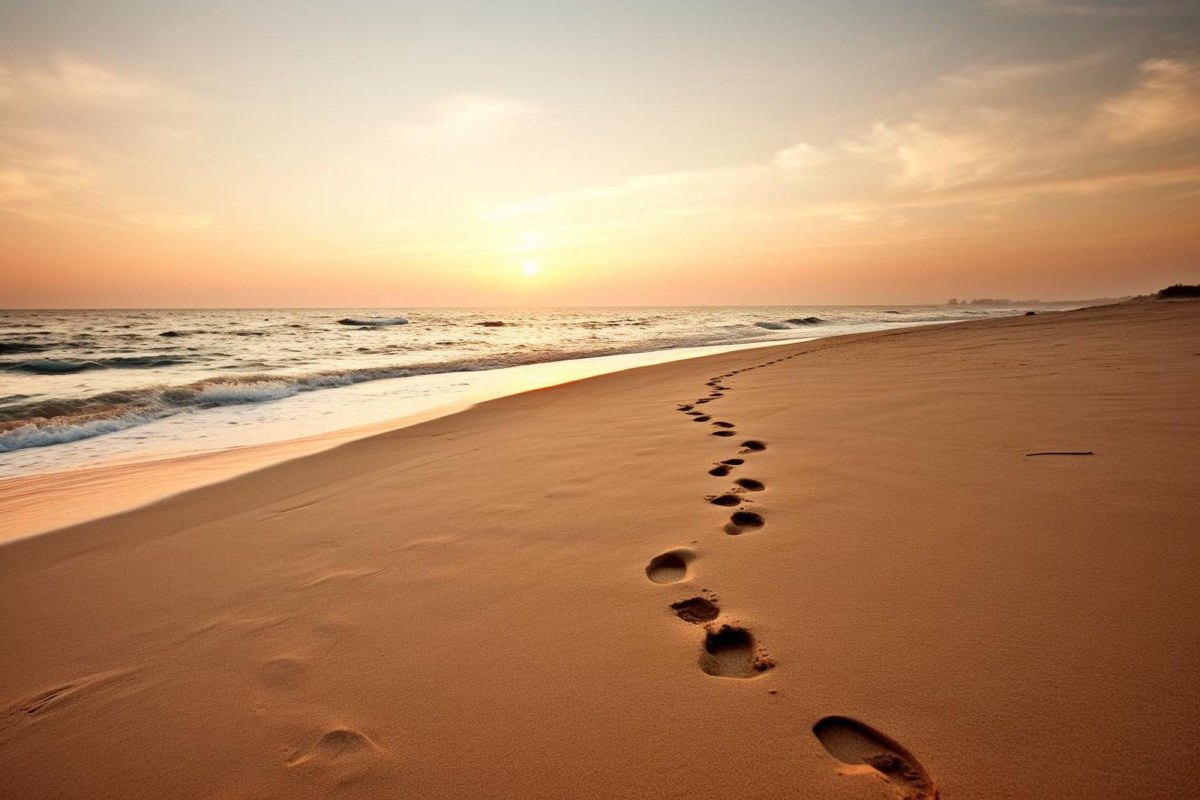 footprint on sand